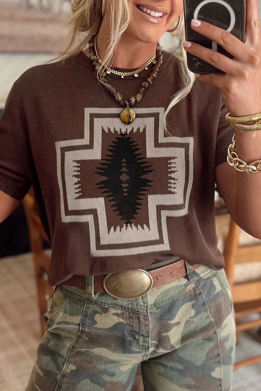 Western Graphic Sweater