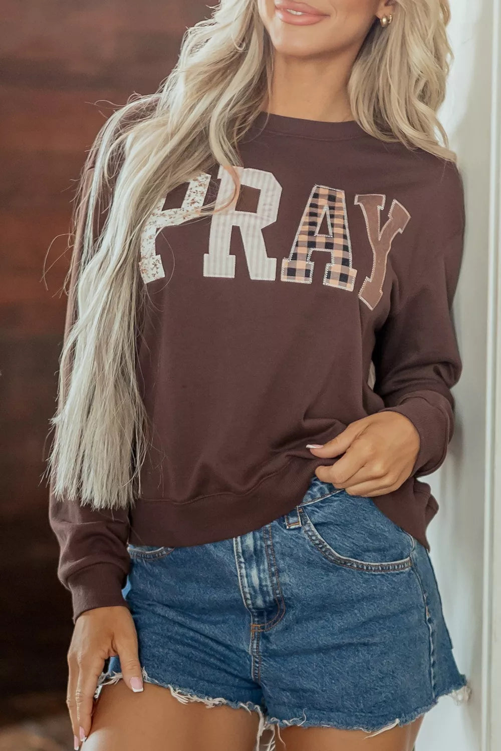 PRAY Plaid Faith Sweatshirt
