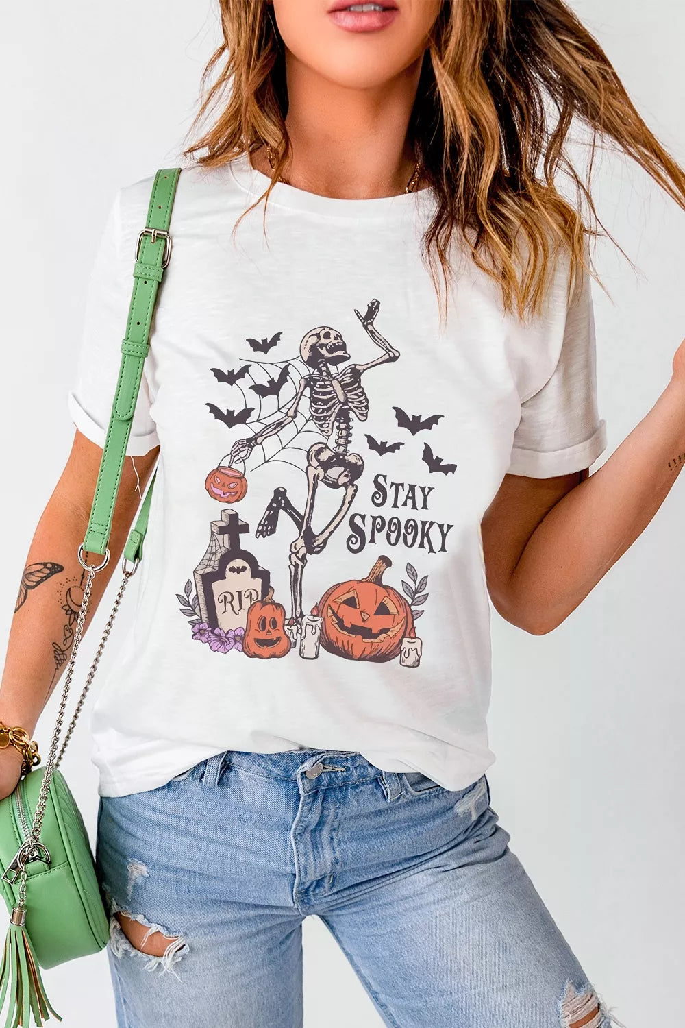 STAY SPOOKY White Tee